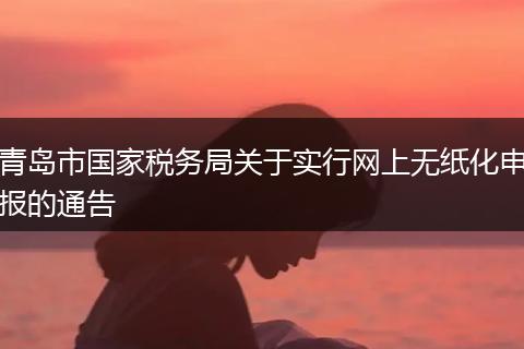 青岛市国家税务局关于实行网上无纸化申报的通告