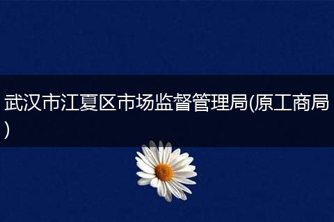 武汉市江夏区市场监督管理局(原工商局)