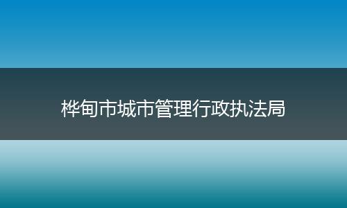 桦甸市城市管理行政执法局