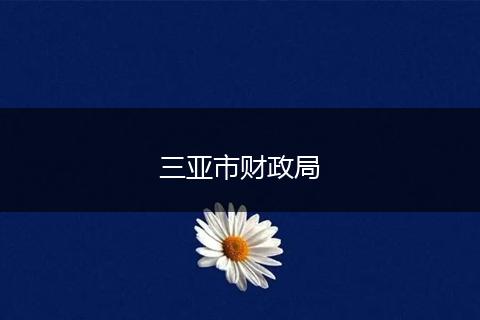 三亚市财政局