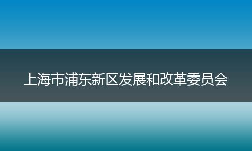 上海市浦东新区发展和改革委员会