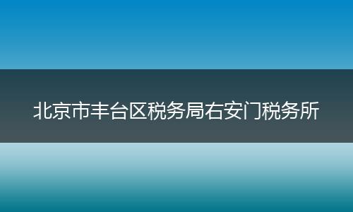 北京市丰台区税务局右安门税务所