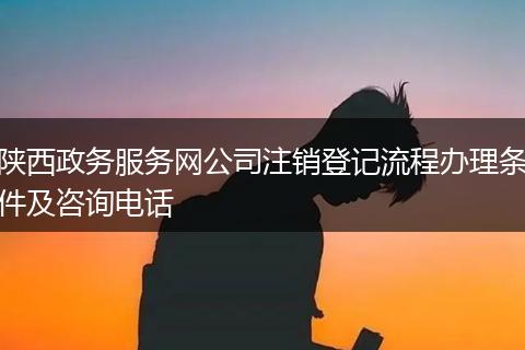 陕西政务服务网公司注销登记流程办理条件及咨询电话
