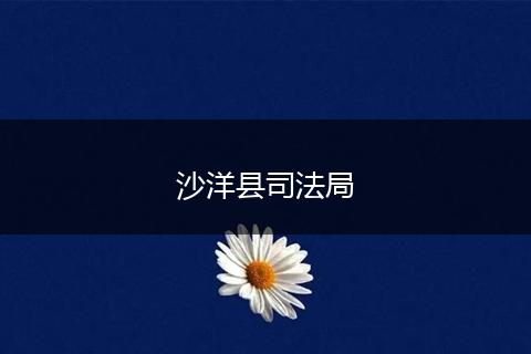 沙洋县司法局