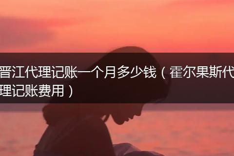 晋江代理记账一个月多少钱(霍尔果斯代理记账费用)