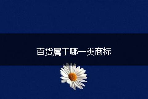 百货属于哪一类商标