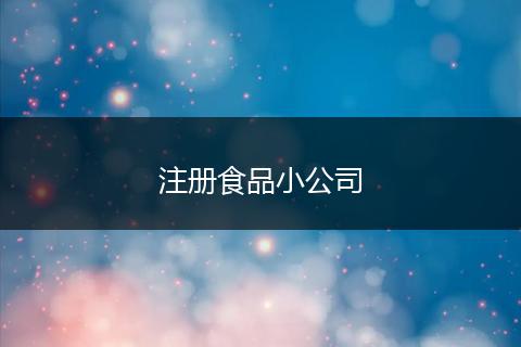 注册食品小公司