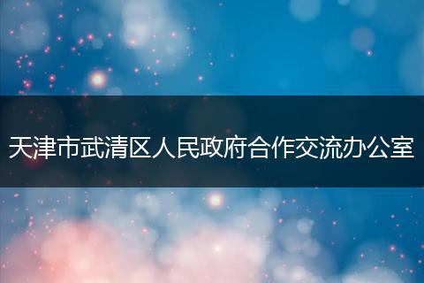 天津市武清区人民政府合作交流办公室