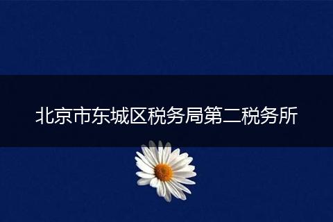北京市东城区税务局第二税务所