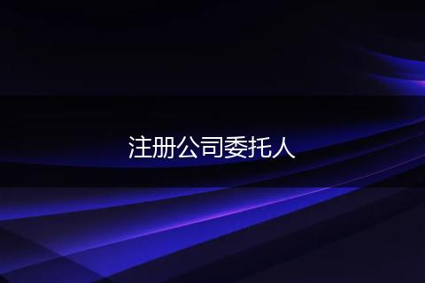 注册公司委托人