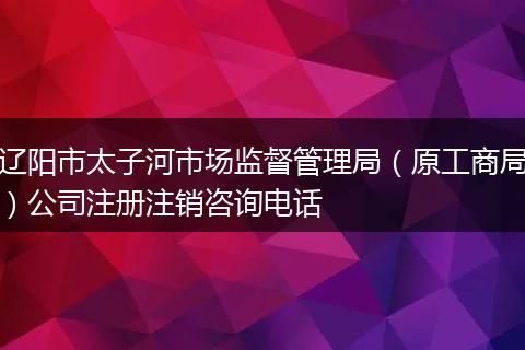 辽阳市太子河市场监督管理局(原工商局)公司注册注销咨询电话