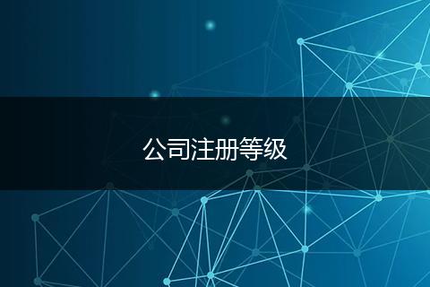 公司注册等级