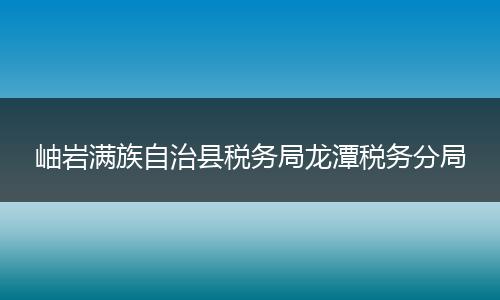 岫岩满族自治县税务局龙潭税务分局