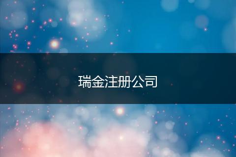 瑞金注册公司