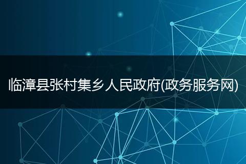 临漳县张村集乡人民政府(政务服务网)