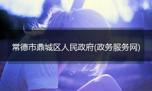 常德市鼎城区人民政府(政务服务网)