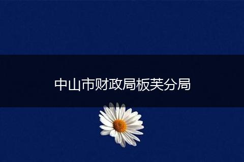 中山市财政局板芙分局