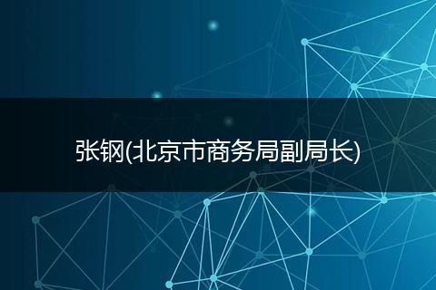 张钢(北京市商务局副局长)