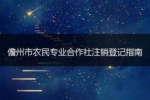 儋州市农民专业合作社注销登记指南