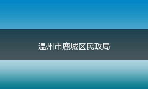 温州市鹿城区民政局