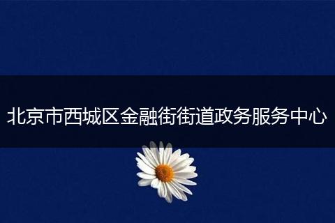 北京市西城区金融街街道政务服务中心