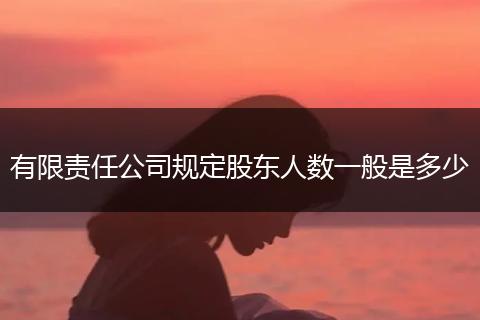 有限责任公司规定股东人数一般是多少